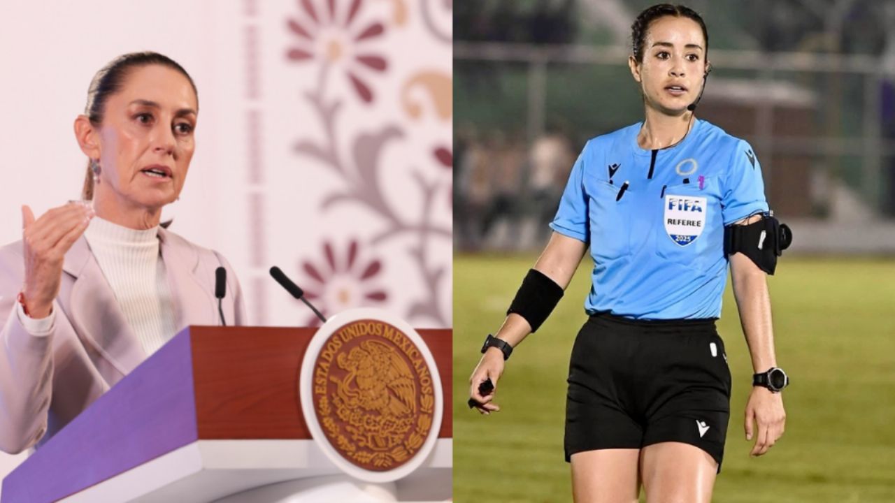 Claudia Sheinbaum apoya a Katia Itzel tras recibir amenazas por arbitraje en la Leagues Cup 2025