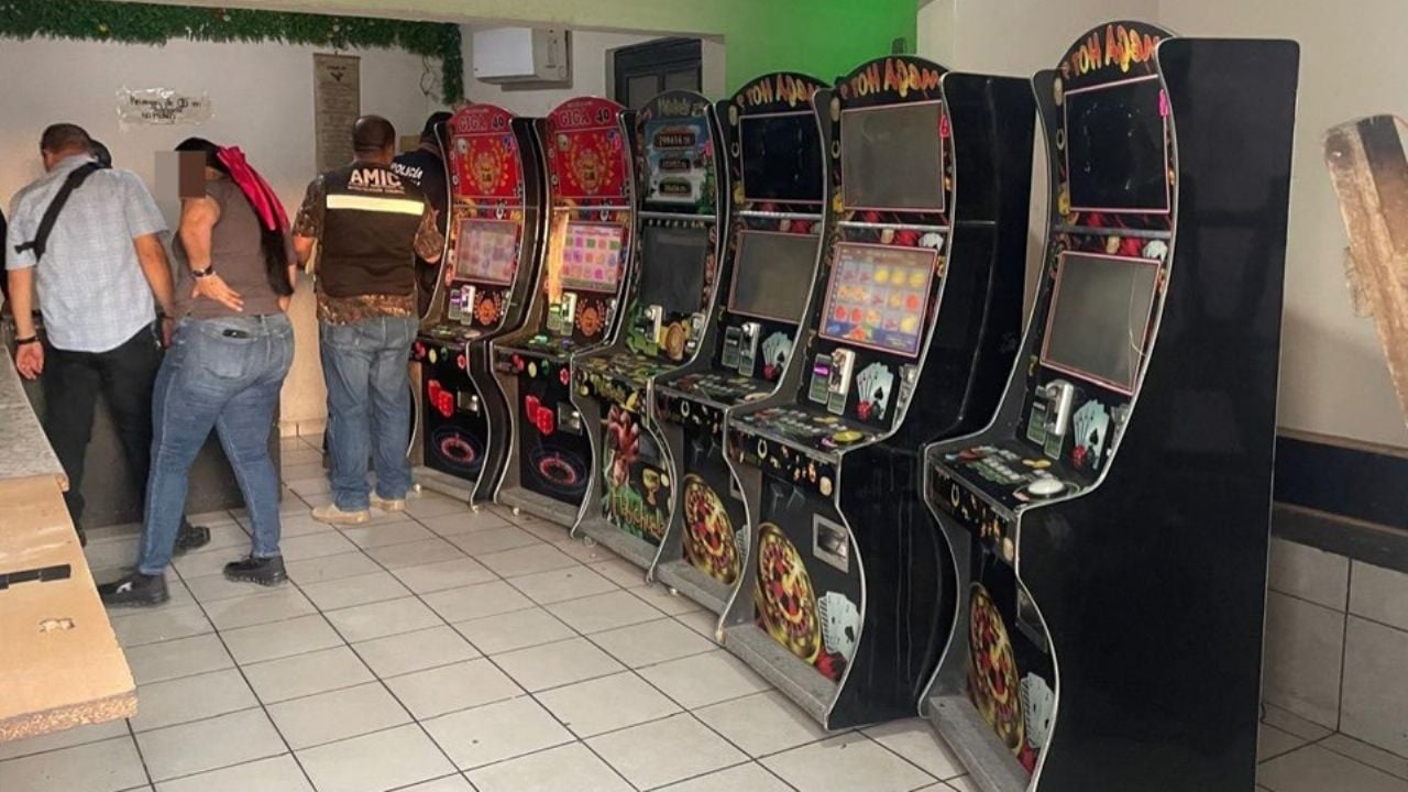 Desarticulan punto de juego ilegal en Hermosillo; aseguran nueve máquinas tragamonedas