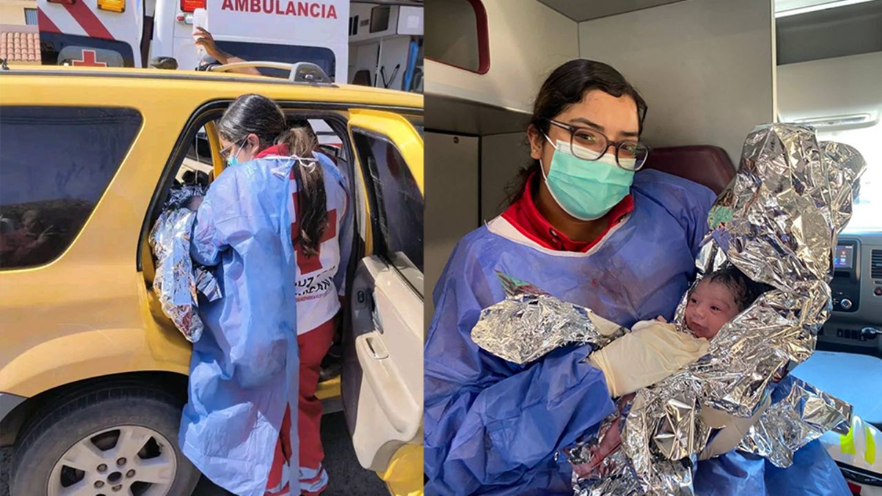 ¡El milagro de la vida! Joven da luz frente a Cuartel de Bomberos en Empalme; bebé nace sana