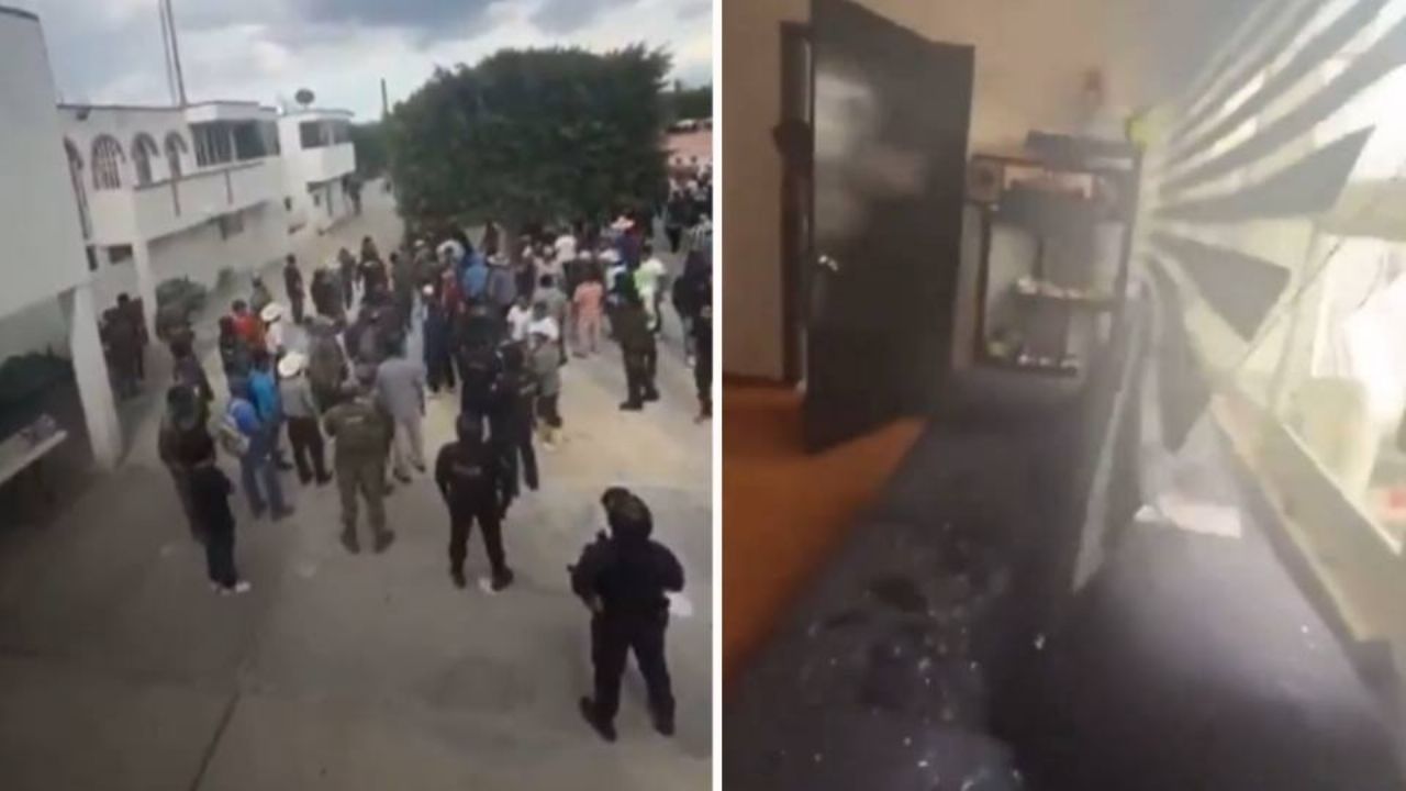 Frenan intento de linchamiento en Puebla; pobladores apedrean la oficina de la alcaldesa