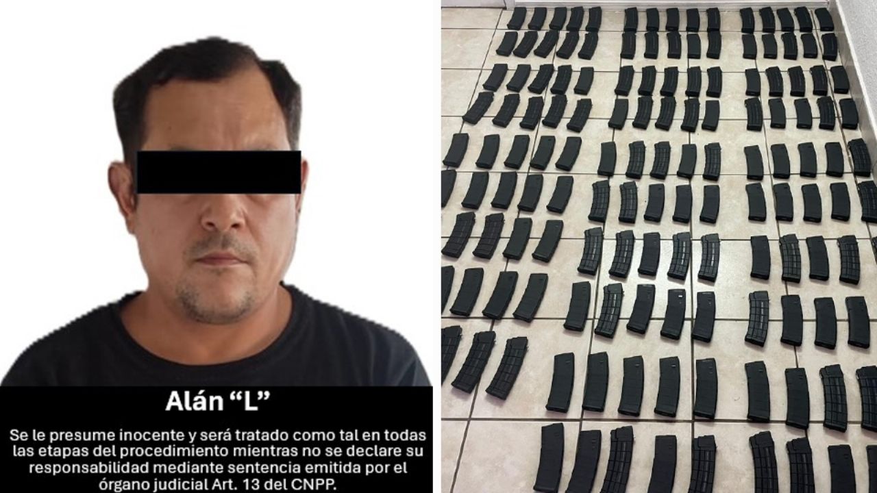 Sorprenden a chofer de tráiler con 299 cargadores para arma de fuego al norte de Sonora