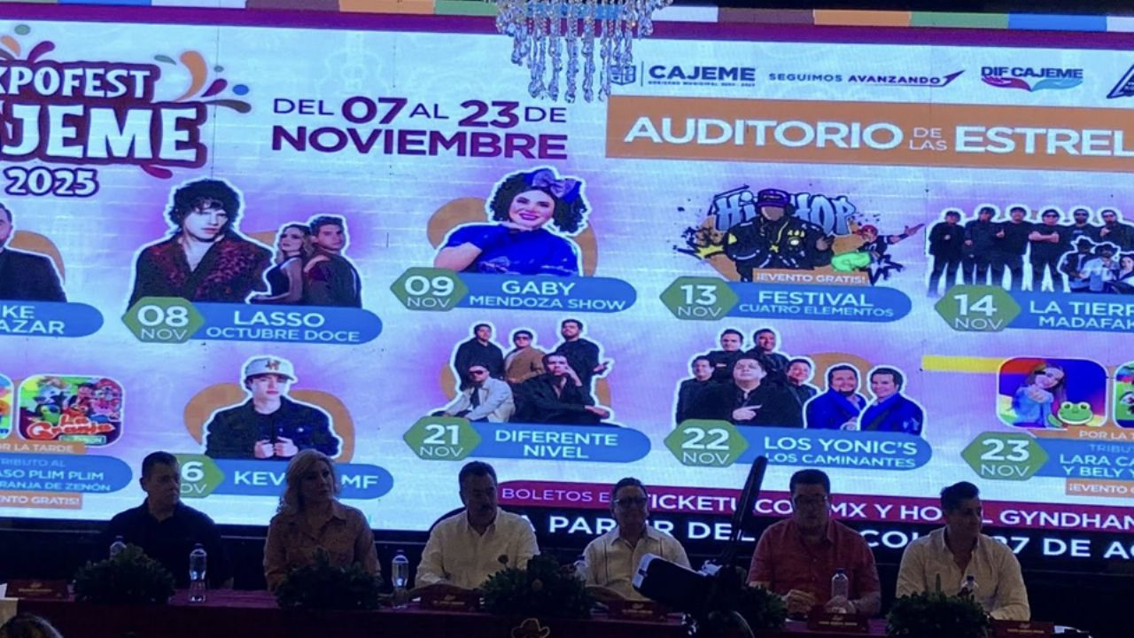 Revelan cartelera: Lista COMPLETA de ARTISTAS que se presentarán en la Expofest Cajeme 2025