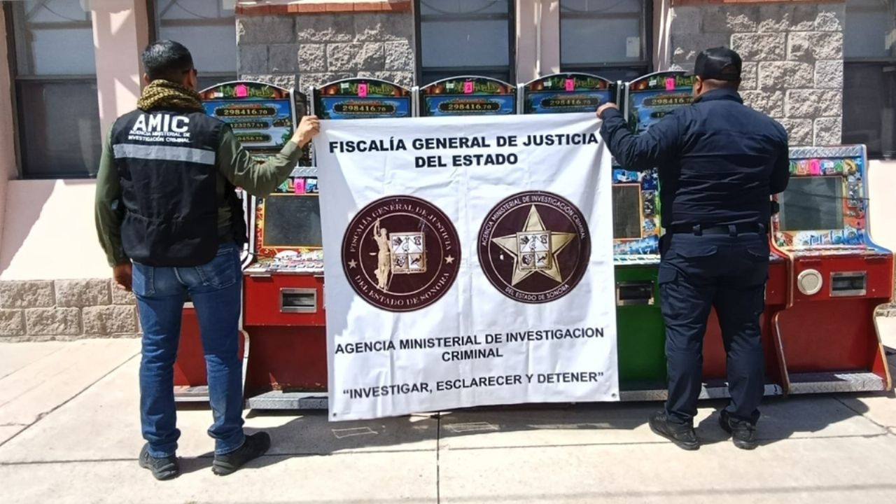 Decomisan 12 máquinas tragamonedas al sur de Hermosillo; operaban por fuera de negocio