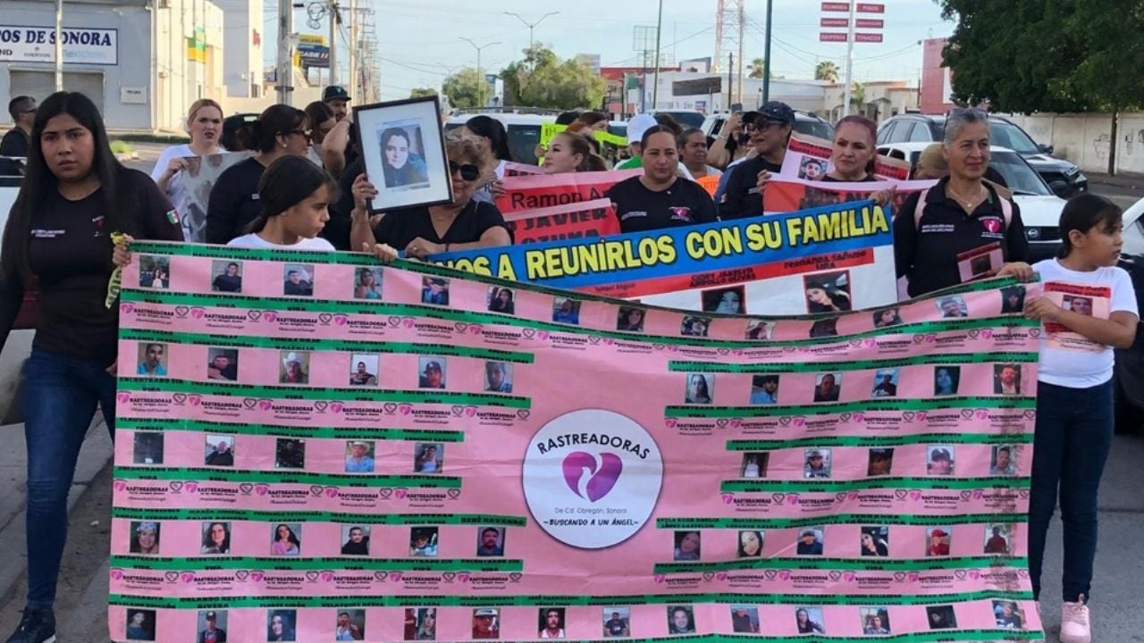 Buscadoras de Ciudad Obregón marchan por el Día de las Víctimas de Desapariciones Forzadas