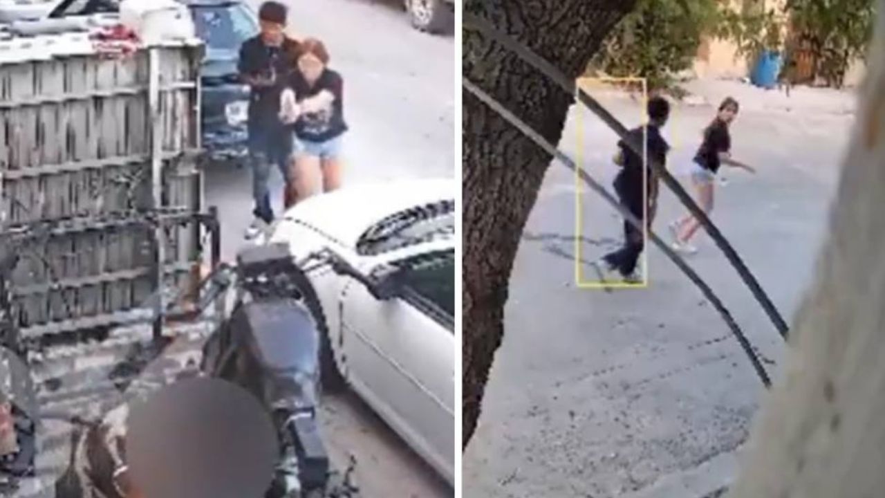 VIDEO: Joven mujer asesina de varios balazos a un hombre y huye a pie en Nuevo León