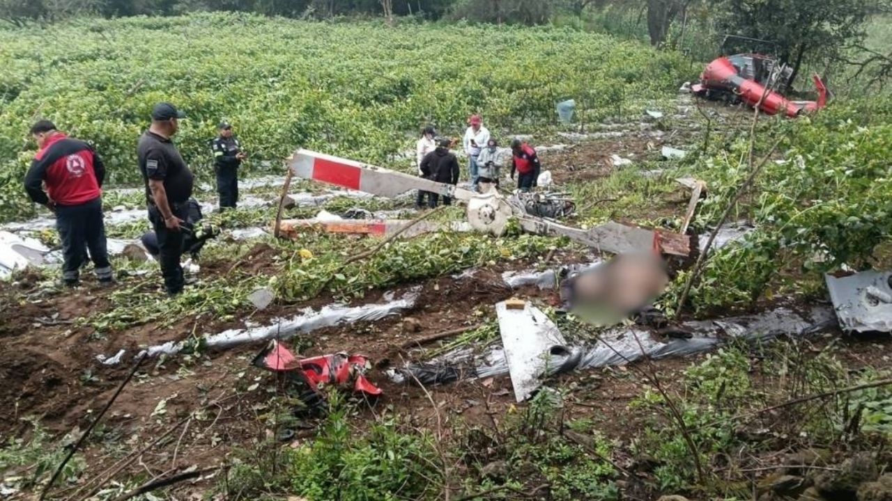 Tragedia en el Estado de México: Helicóptero privado se desploma y deja dos muertos