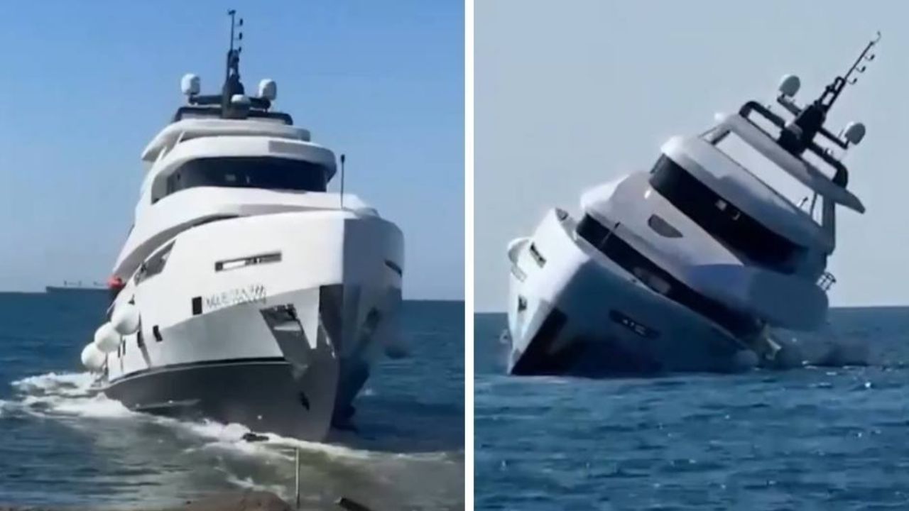 Lujoso yate se hunde con pasajeros a bordo y a minutos de haber zarpado en Turquía