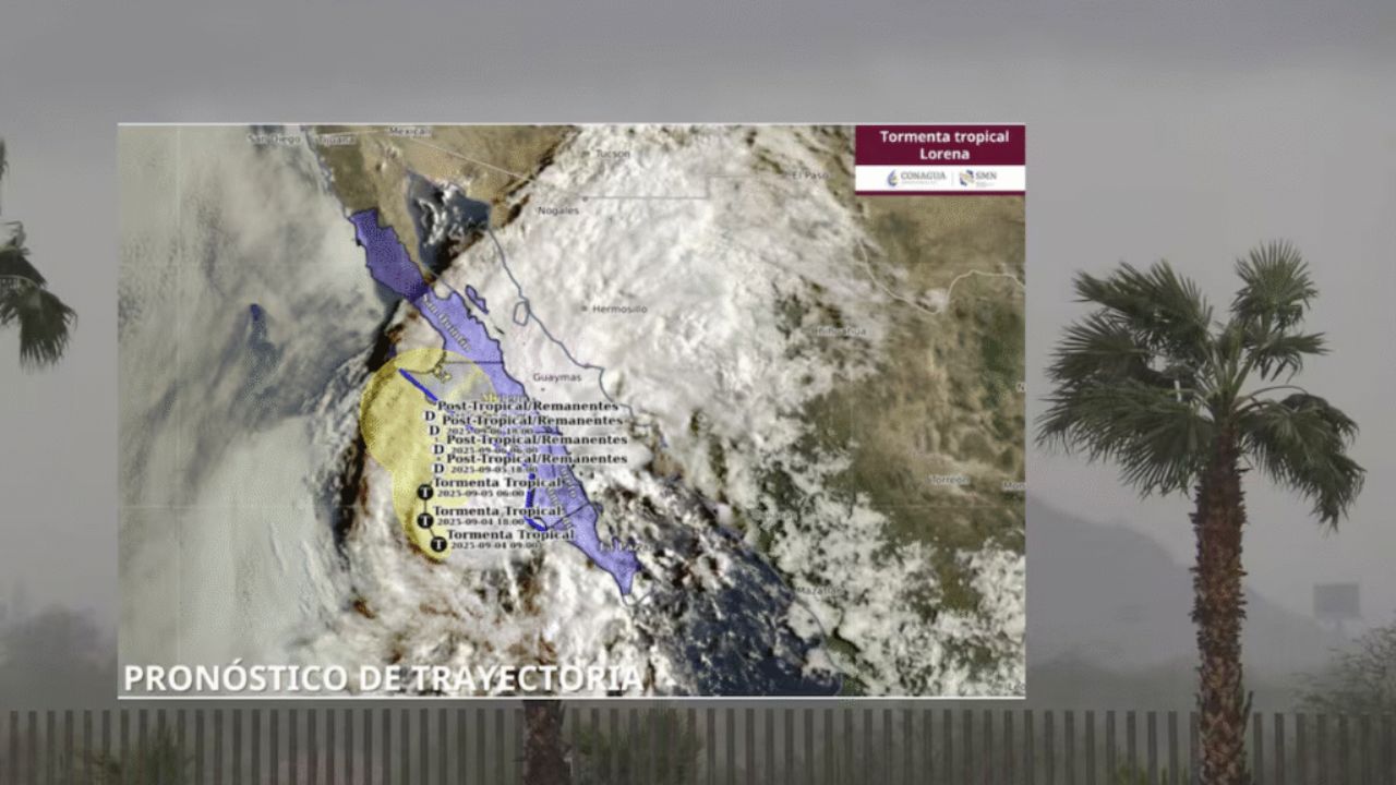 Huracán ‘Lorena’ se degrada a Tormenta Tropical: Así afectará a Sonora HOY 4 de septiembre