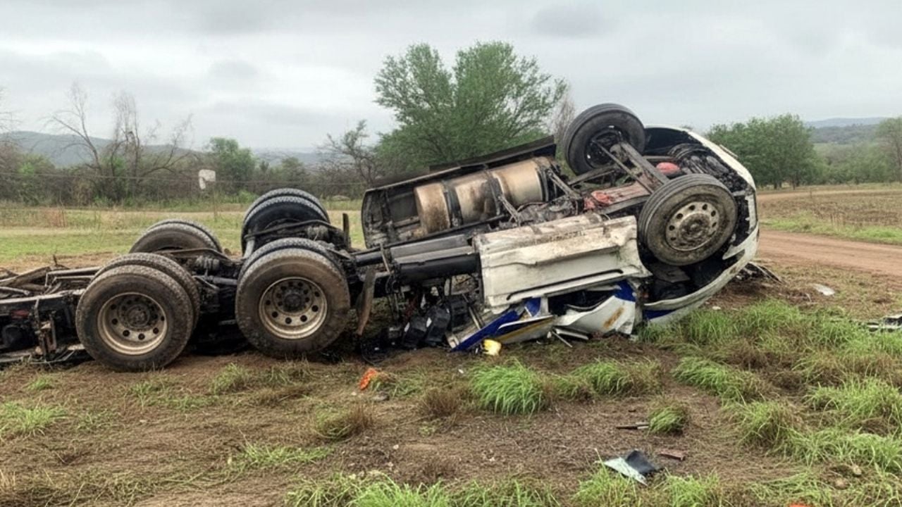 Fatal accidente: Muere chofer de tráiler tras volcar en carretera Hermosillo – Nogales