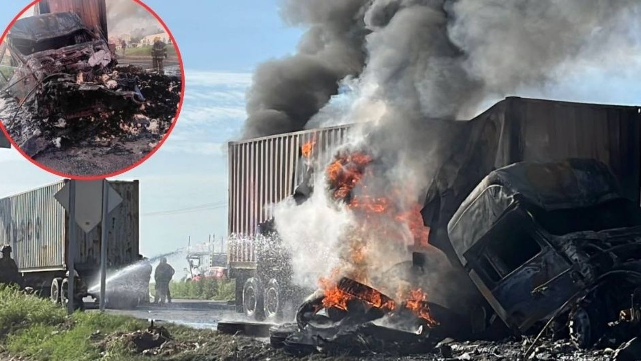 Tragedia en Guasave: Chofer pierde la vida calcinado al quedar atrapado dentro de su tráiler