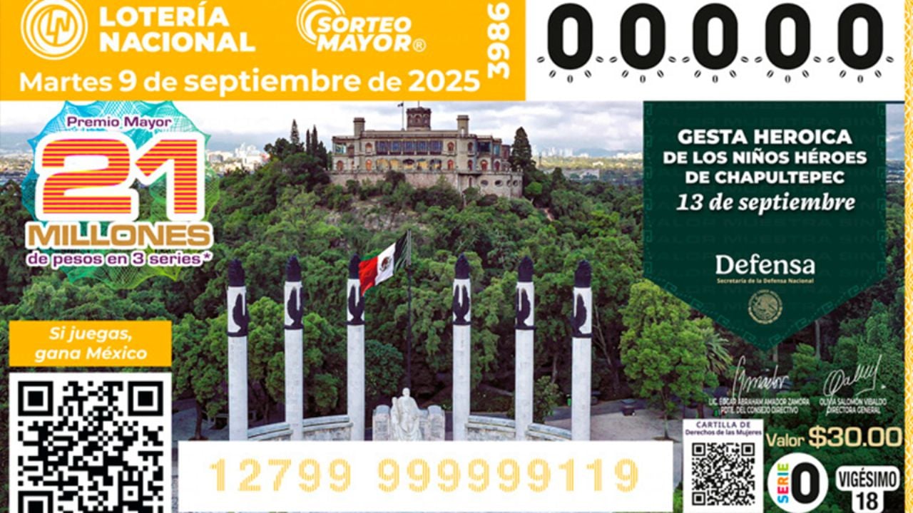 Lotería Nacional: Lista COMPLETA de GANADORES del Sorteo Mayor No. 3986 de HOY martes 9 de septiembre