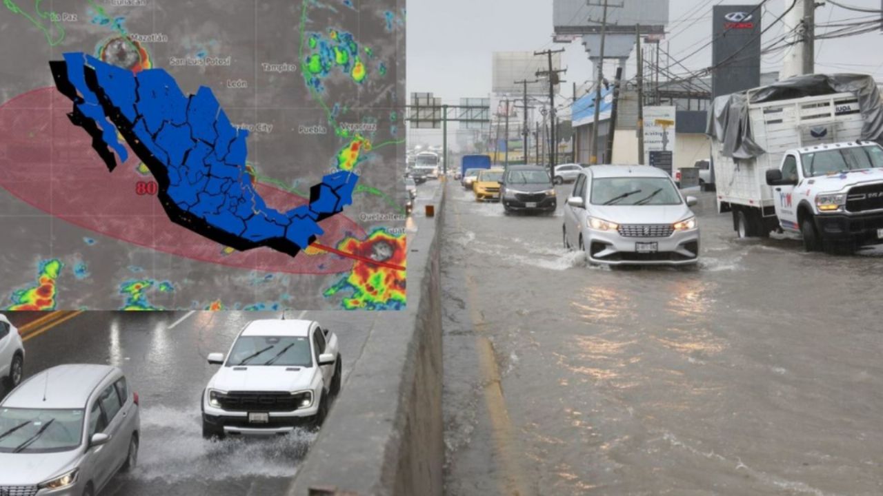 Frente frío número 3 y ciclón ‘Mario’ provocan lluvias en varios estados de México