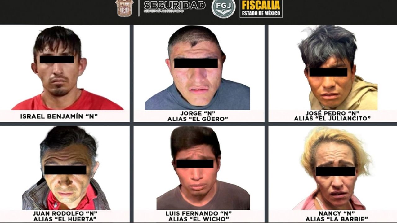Por asesinato de tres personas, capturan a cinco integrantes de grupo criminal en Edomex