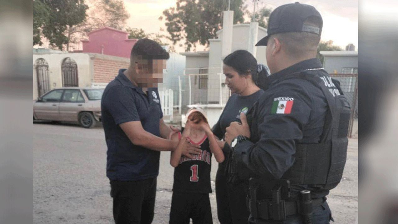 Hermosillo: Menor de 8 años caminaba solo y desorientado; policías lo auxiliaron