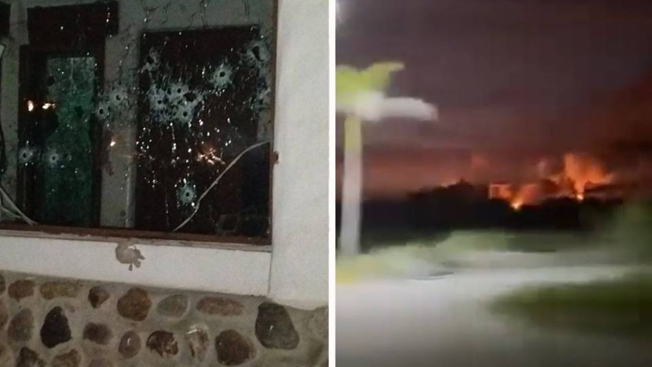 Grupo armado incendia un hotel, balea una oficina de gobierno y una caseta en Navolato