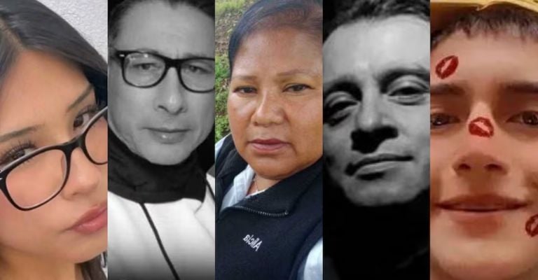 Algunas de las personas fallecidas tras la explosión