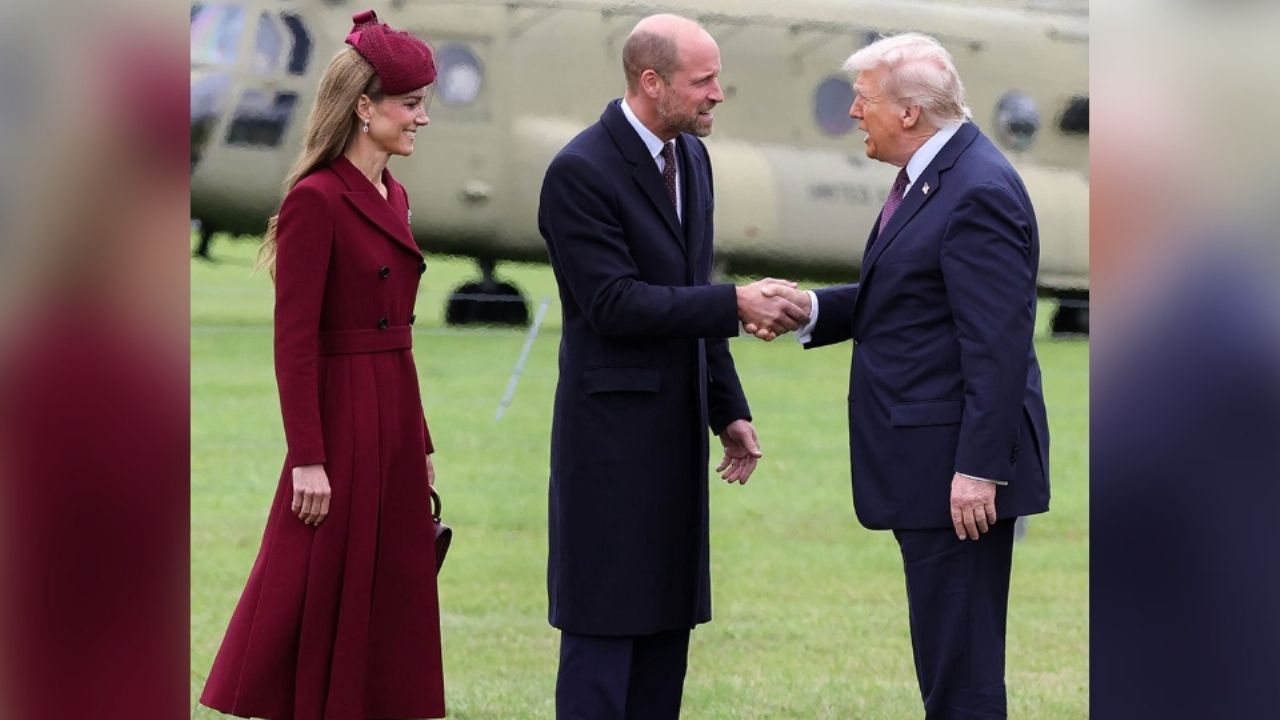 Príncipe William y Kate Middleton reciben a Donald Trump; visitan tumba de Reina Isabel II