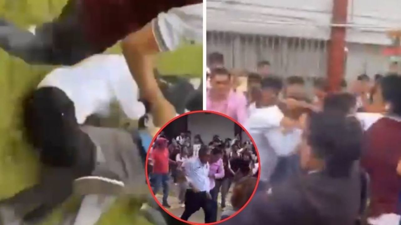 (VIDEOS) Golpean al director del CETis 78 en Tamaulipas; lo señalan de acosar alumnas