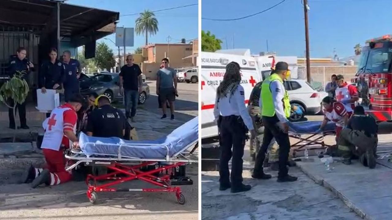 En Hermosillo, ciclista sale proyectado y presenta múltiples lesiones; lo impactó un auto
