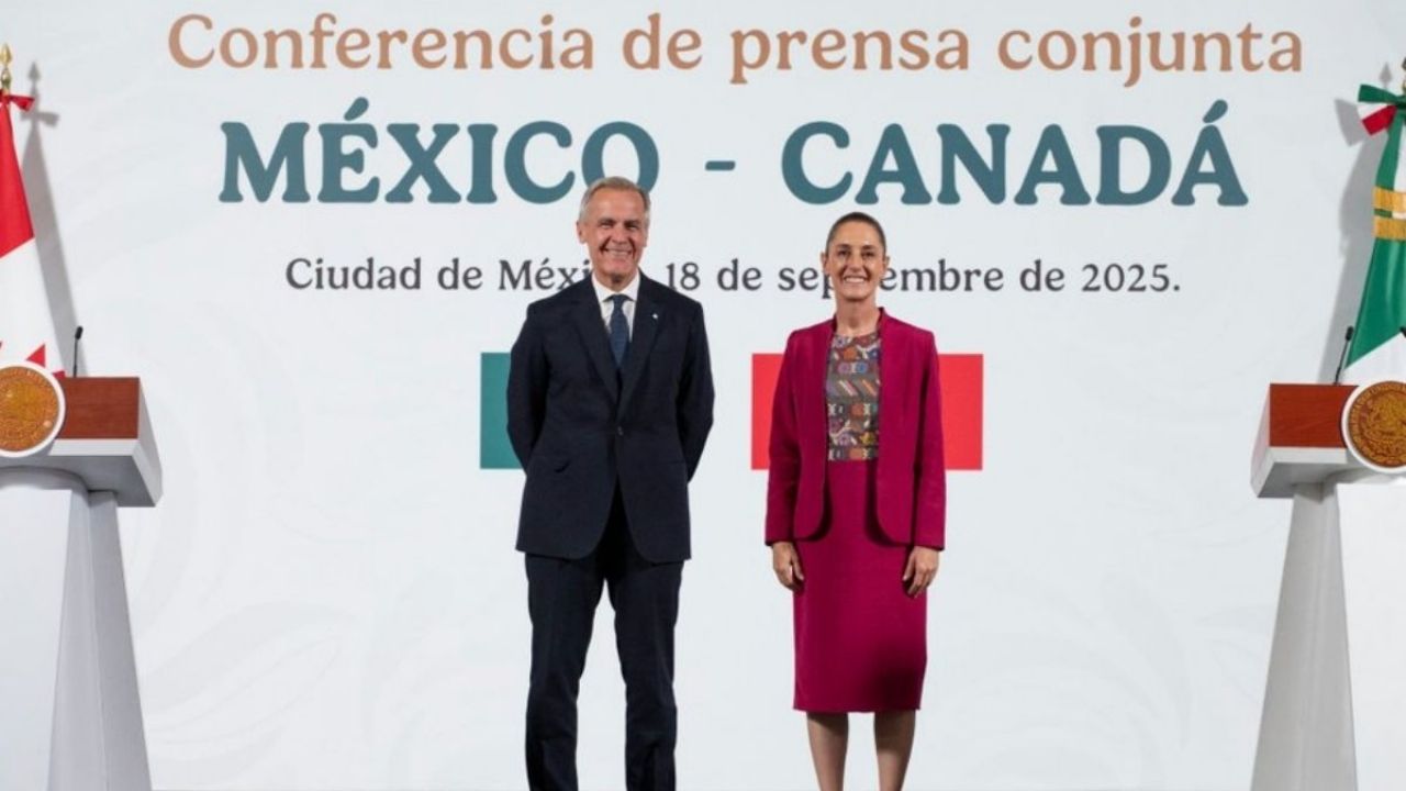 Sheinbaum califica como “muy buena” reunión con primer ministro de Canadá, Mark Carney