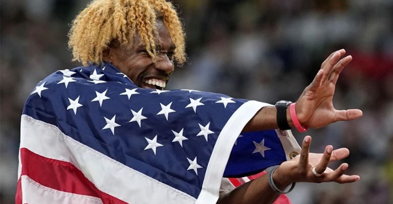 El corredor hizo su clásico 'kamehameha'