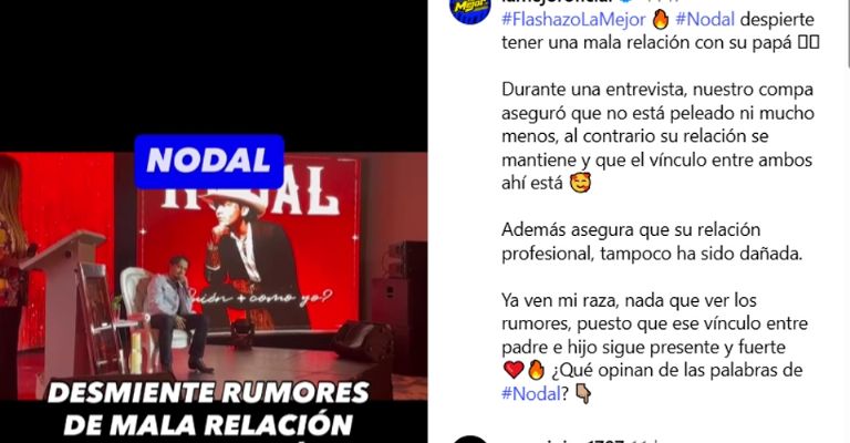 Christian Nodal aclara todo sobre su pleito y despido a su padre, Jaime González
