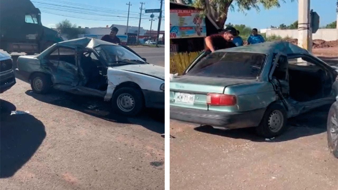 Ciudad Obregón: Choque en Norman E. Borlaug y Ejército Nacional causa cuantiosos daños