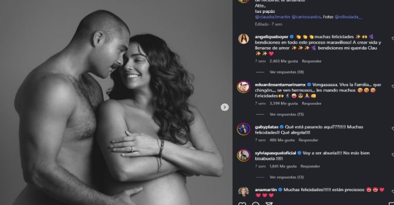 Carlos Said confirma con Claudia Martin el género de su primogénito y lo celebran con tierna foto