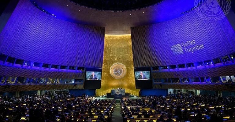 Trump también acusó a la ONU de financiar la inmigración fuera de control 