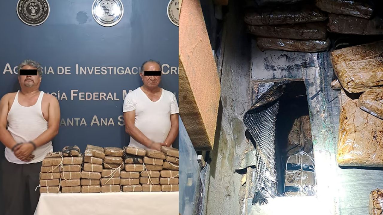 En compartimento oculto de autobús de pasajeros hallan 50 kilos de heroína y fentanilo en Sonora