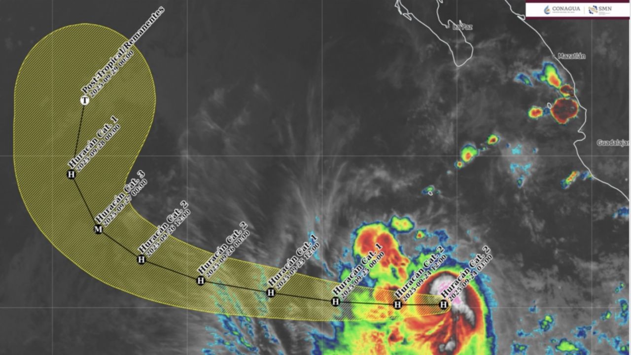 Huracán ‘Narda’ es categoría 2 HOY 24 de septiembre: Pronóstico, trayectoria y efectos en México