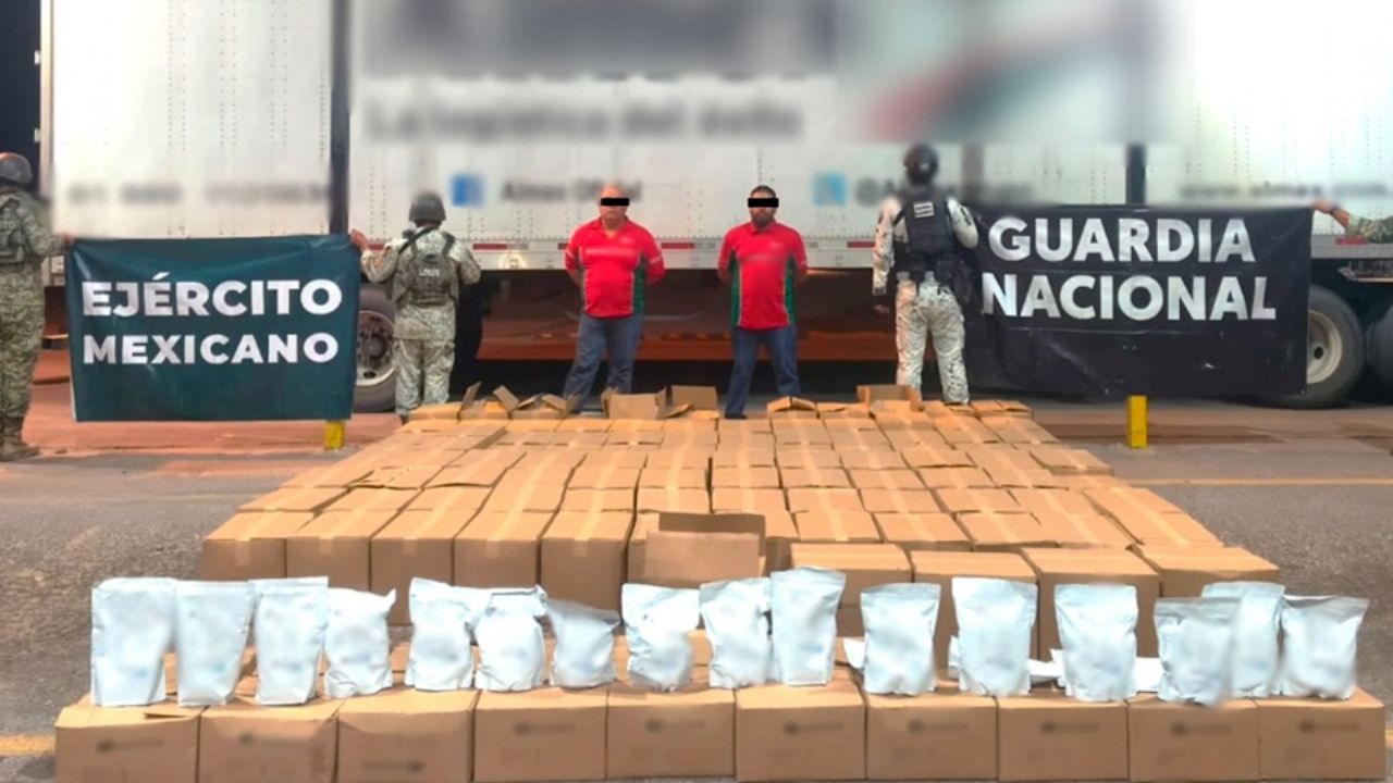 Decomisan cargamento de droga valuado en 300mdp al norte de Sonora; hay dos detenidos