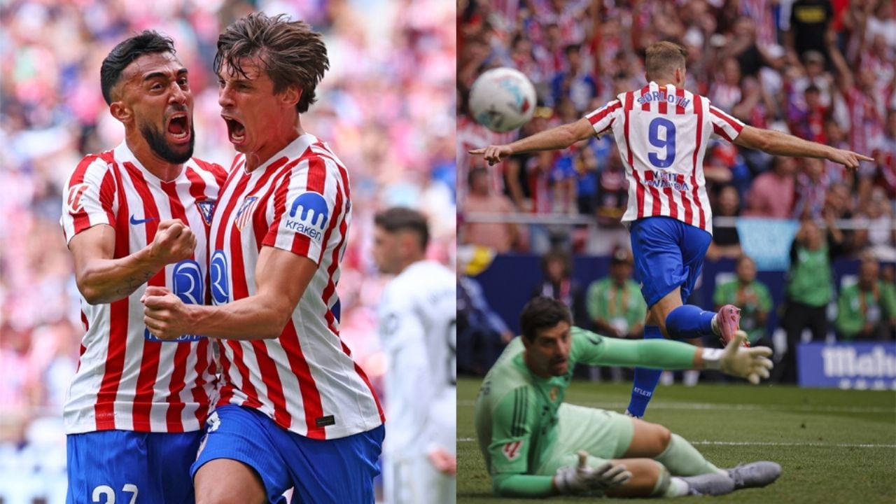 Atlético de Madrid tiñe de rojiblanco el ‘Clásico Madrileño’ con goleada al Real Madrid