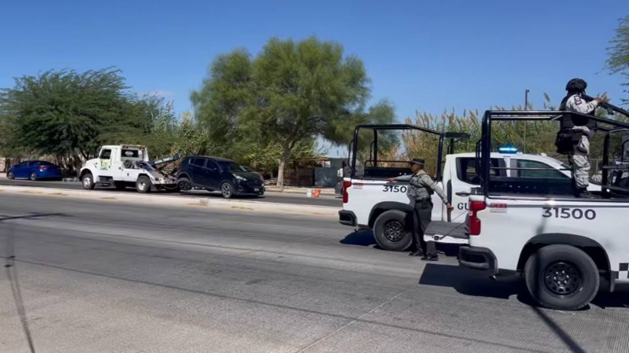 Intensa persecución al norte de Sonora deja dos sujetos detenidos y un auto asegurado