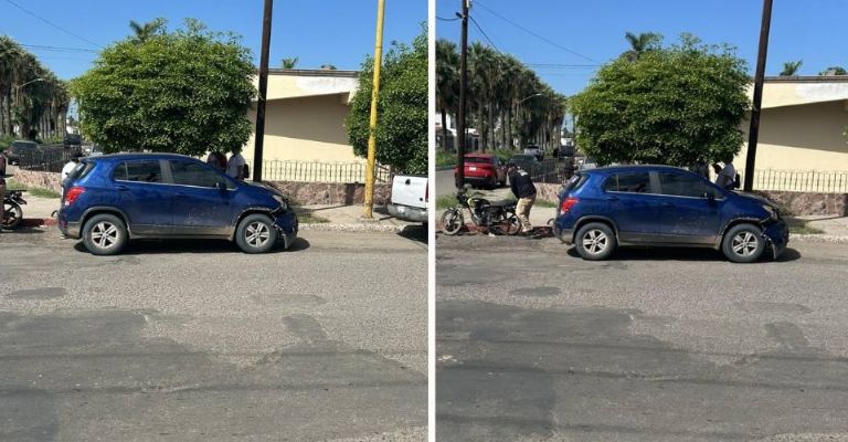 El motociclista lesionado tuvo que ser trasladado a un hospital. 