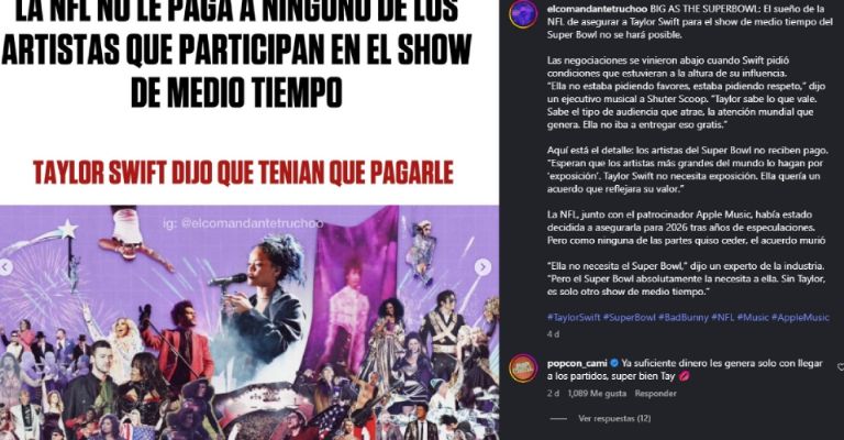 Taylor Swift exigiría 3 términos innegociables para dar el show de Medio Tiempo del Super Bowl LX