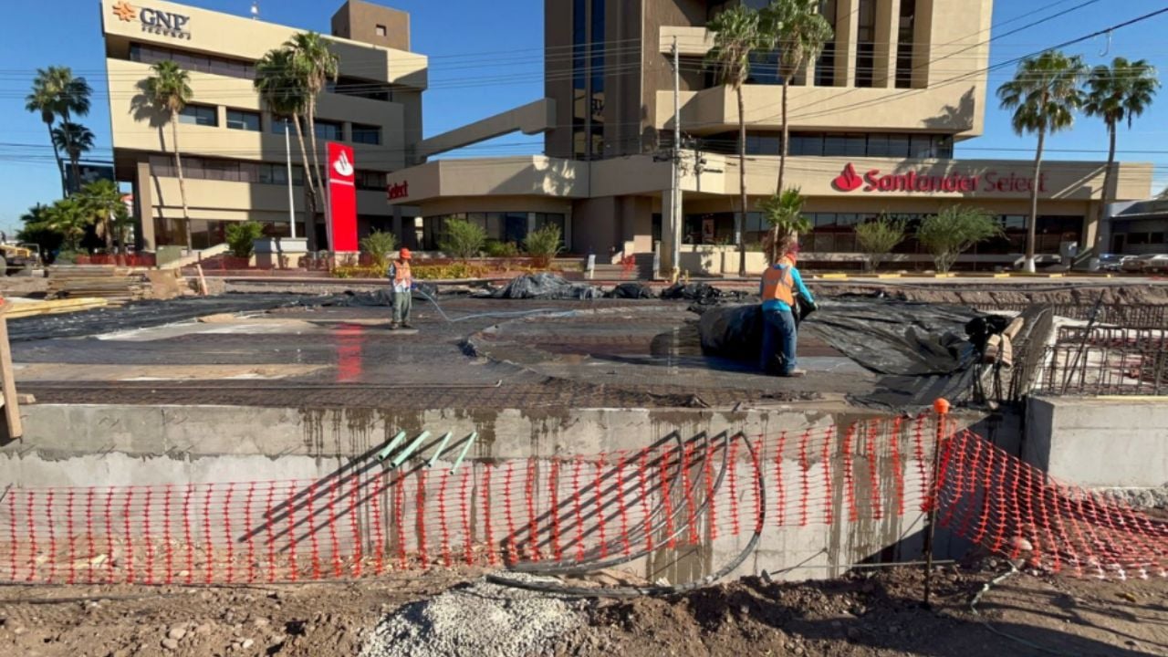 Obra de paso a desnivel en Hermosillo tiene un 62 por ciento de avance