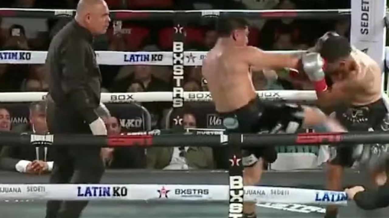 El boxeador mexicano Ángel ‘Tashiro’ Fierro propinó una patada a su rival y fue descalificado