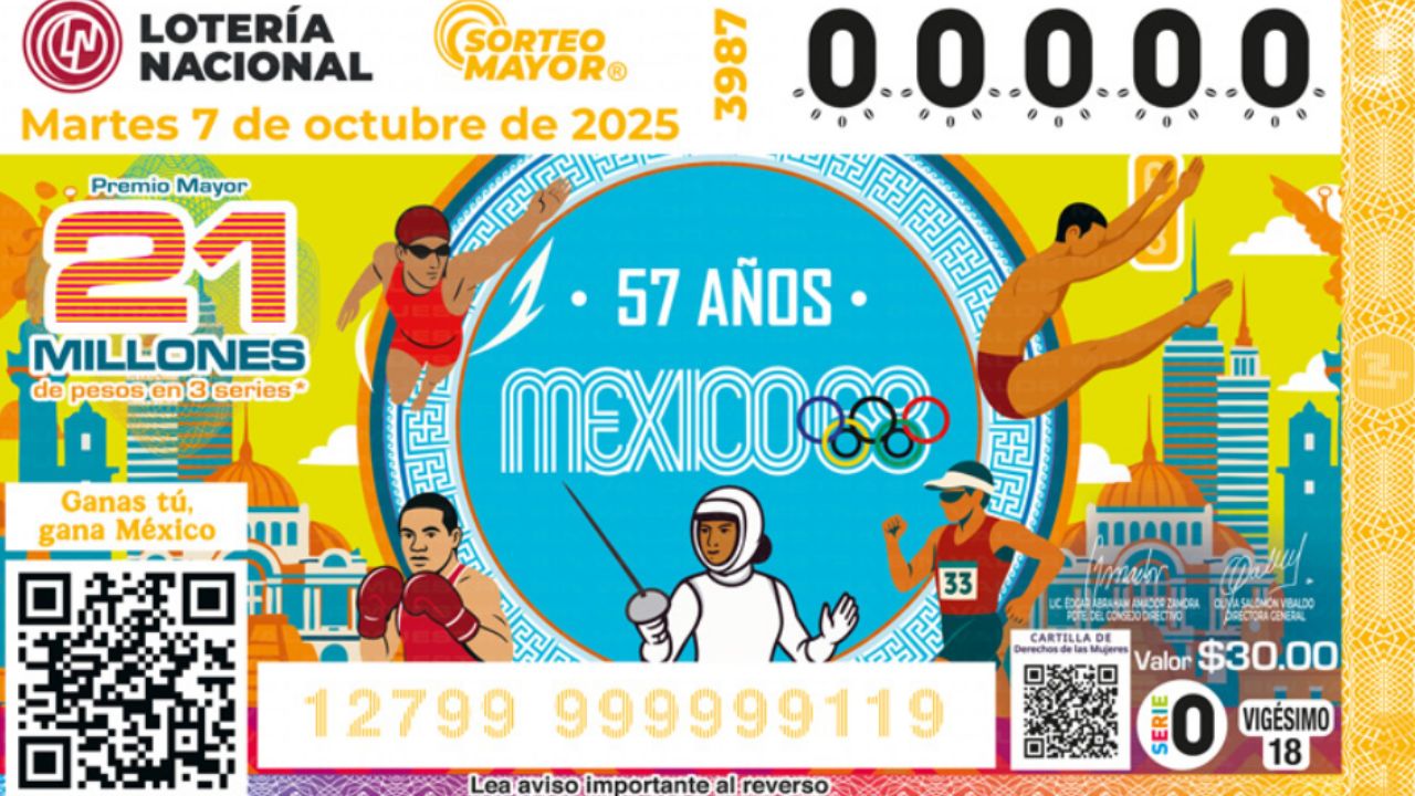 Lotería Nacional: Lista COMPLETA de GANADORES del Sorteo Mayor No. 3987 de HOY martes 7 de octubre