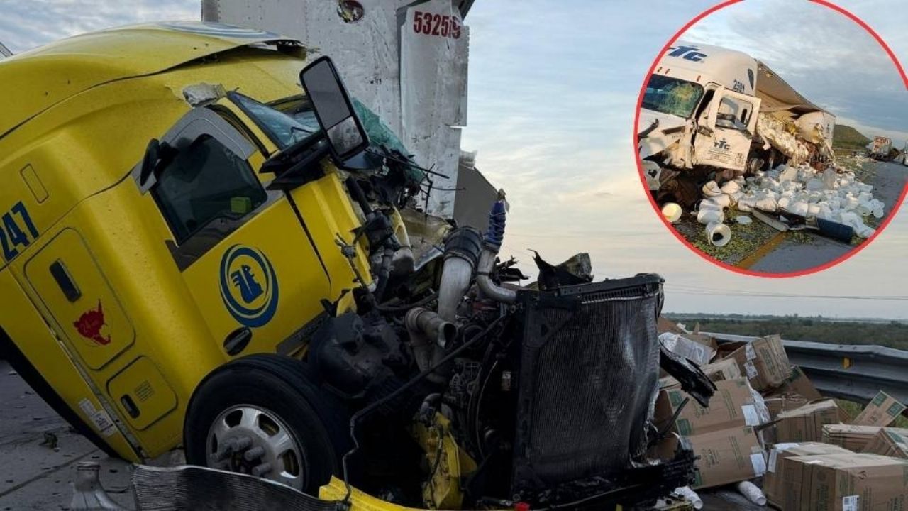 Tragedia en carretera de Cajeme: Dos tráileres chocan y muere uno de los conductores
