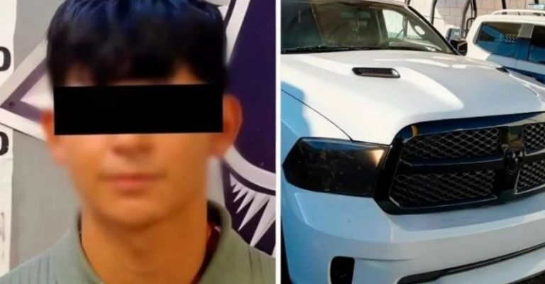 La camioneta contaba con reporte de robo vigente en el municipio de Caborca. 