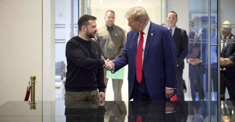 Trump junto con Volodimir Zelenski