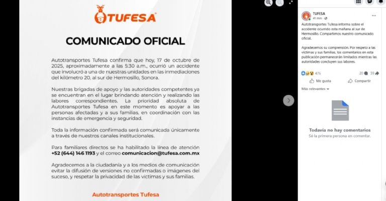 La empresa lanzó un comunicado