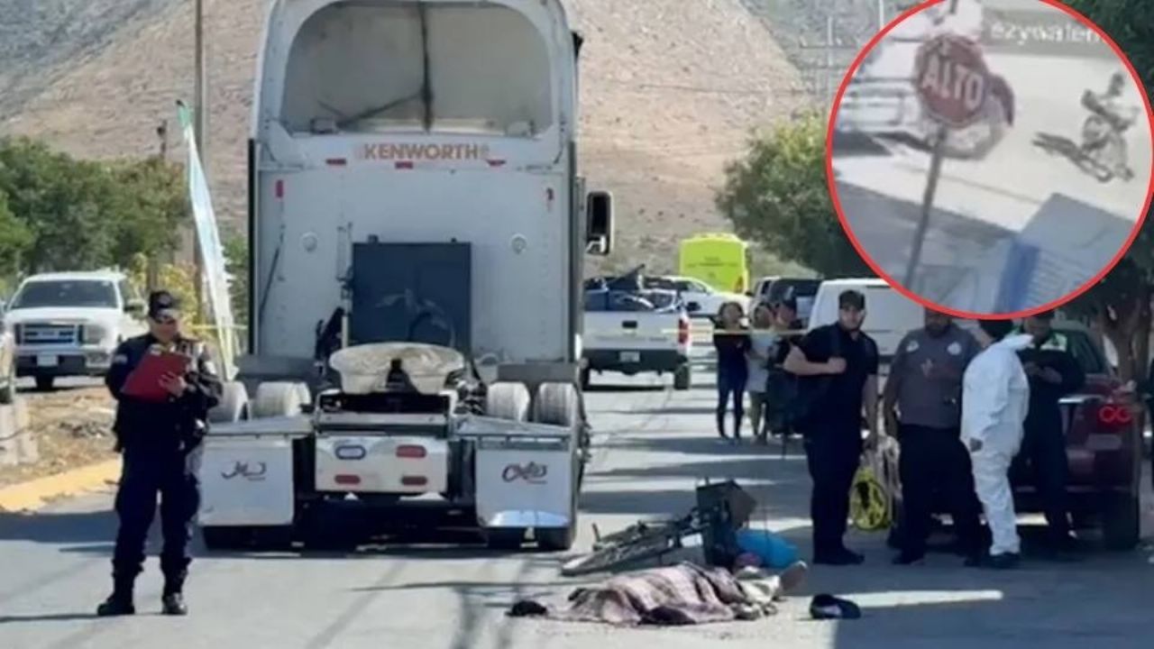 Ciclista de 67 años sufre trágica muerte en Coahuila; un tractocamión le pasó por encima