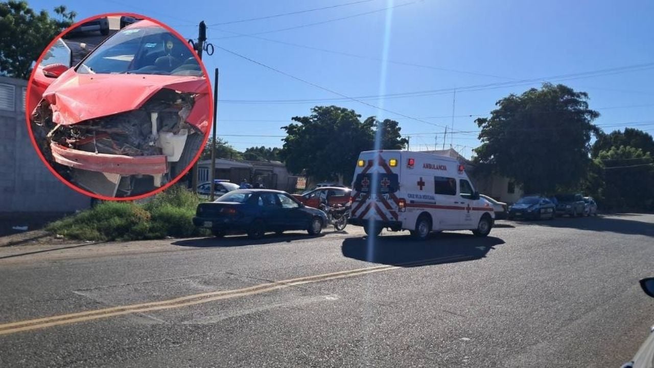 Choque en Ciudad Obregón: Se registra fuerte accidente en las calles 6 de Abril y Querétaro