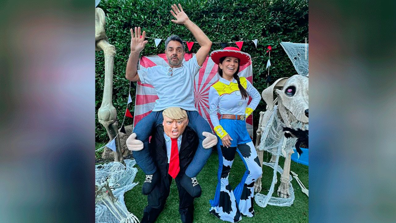 “Te van a quitar la visa”: Eugenio Derbez genera polémica por su disfraz de Donald Trump en Halloween