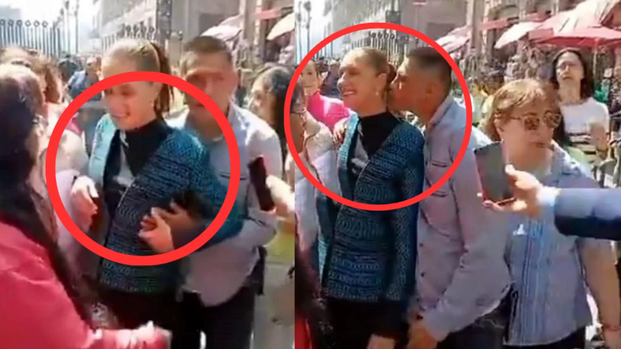 (VIDEO) “La tocó toda”: Sujeto ACOSA a Claudia Sheinbaum durante acto público en Centro Histórico