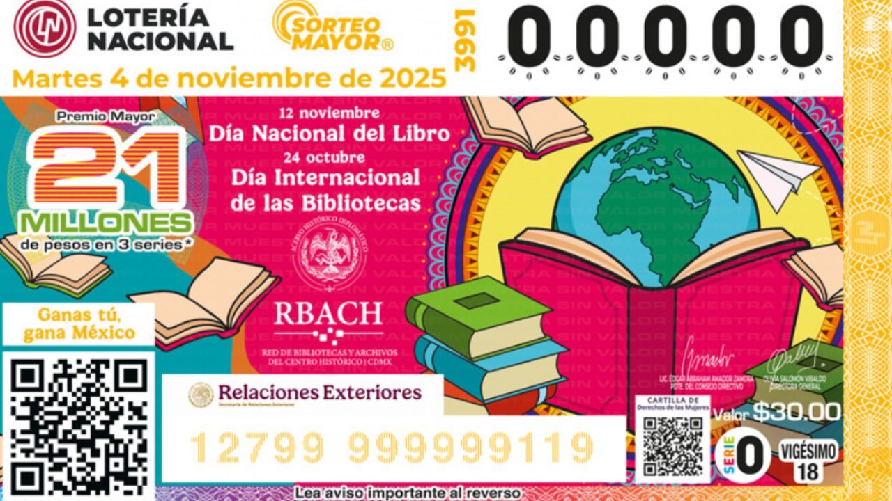 Lotería Nacional: Lista COMPLETA de GANADORES del Sorteo Mayor No. 3991 de HOY martes 4 de noviembre