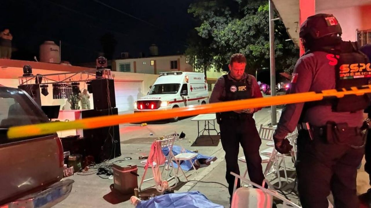 Masacre en fiesta de Culiacán: Ejecutan a balazos a cuatro personas y hieren a cuatro más