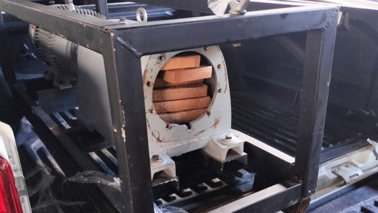 Narcotráfico en Hermosillo: Descubren 20 kilos de cocaína ocultos dentro de motor modificado